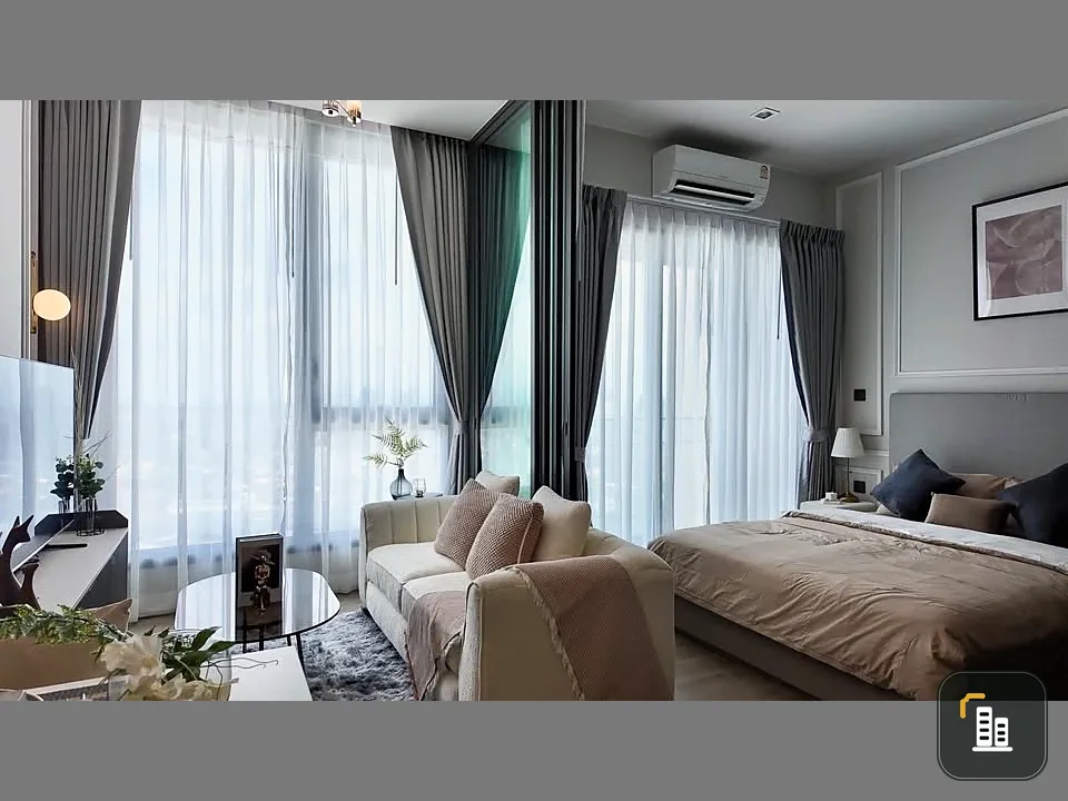 For rent: The Crest Park Residences, 24th floor, beautiful view, fully furnished room with built-in furniture and Smart Home system, don't miss it.