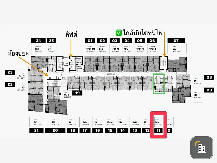 Selling down payment Metris District Ladprao, 21st floor, good project, nice location, reserve now, don't miss out.