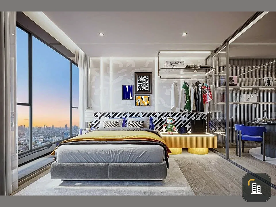 Selling down payment Aspire Huai Khwang, 29th floor, good project, nice location, interested in owning, hurry and reserve now.