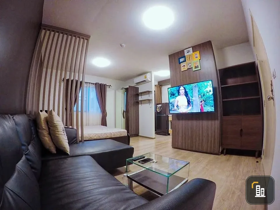 For sale, for rent, The Point Condo, Rangsit, Khlong 6, spacious room, good ventilation, washing machine, complete electrical appliances, very worth b