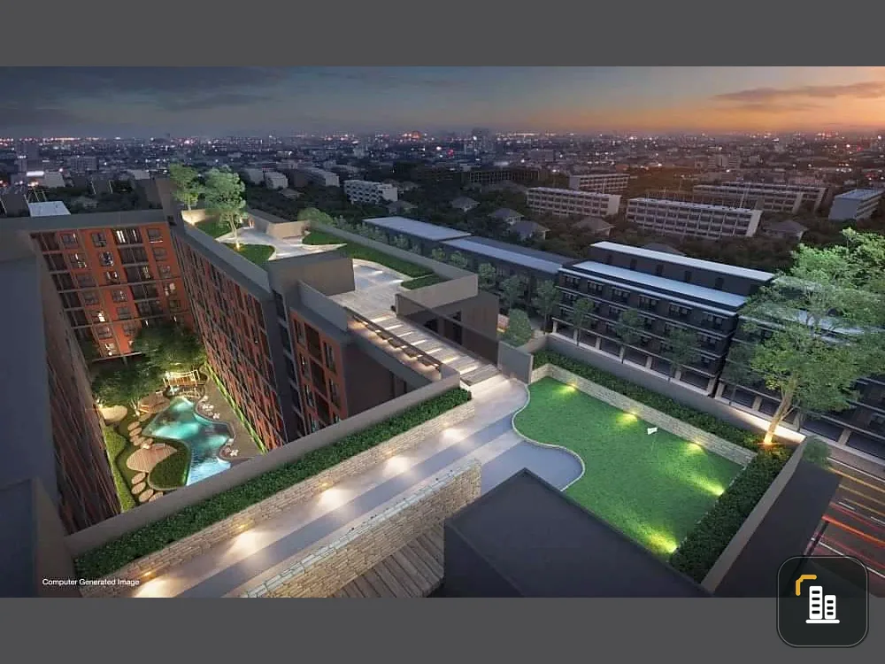 For sale, for rent, Monte Rama 9 Condo, ready to move in, not too expensive, complete here, hurry and book now, don't miss out.