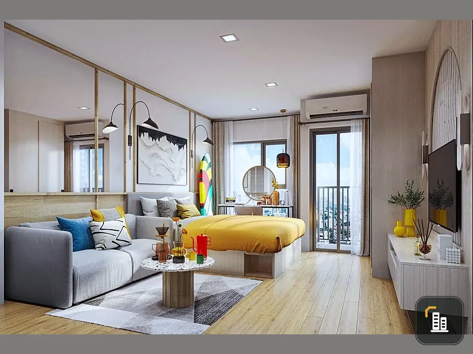 Selling down payment FLO By Sansiri 1 bedroom, 1 bathroom, size 29 square meters, 7th floor, great location, if you don't reserve, you'll really miss
