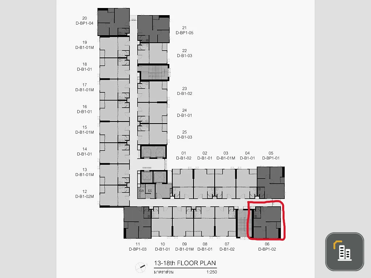 Selling down payment for The Origin Pinklao, 20th floor, good room location, nice location, book now, don't miss out.