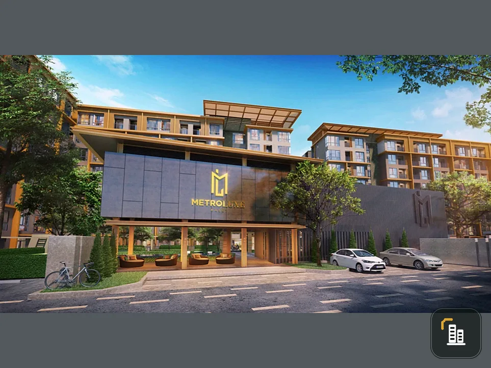 Urgent sale, Metrolux Kaset condo, corner room, 3rd floor, good view, garden view, city view, east-facing balcony, book now