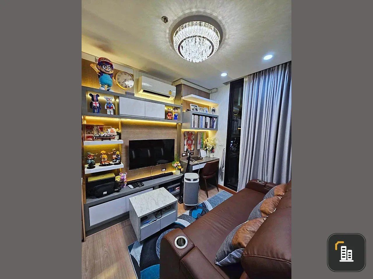 For sale: The Capital Ratchaprarop-Vibha, 22nd floor, highest floor, fully furnished, don't miss it.