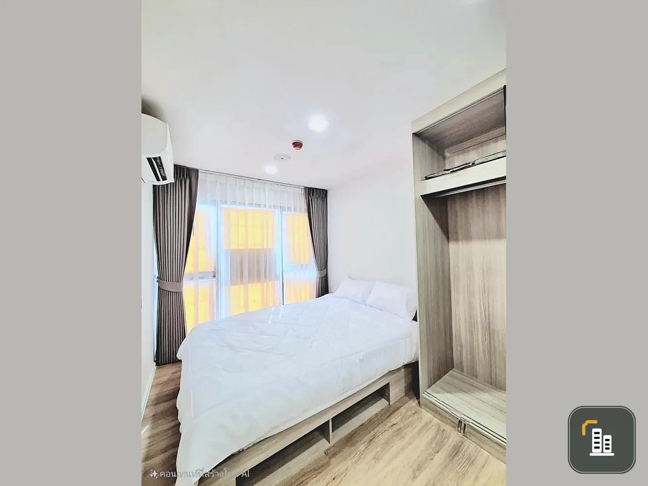 For sale or rent: Atmoz Flow Minburi, clean, airy, very comfortable room, simply decorated but complete, hurry up and grab it.