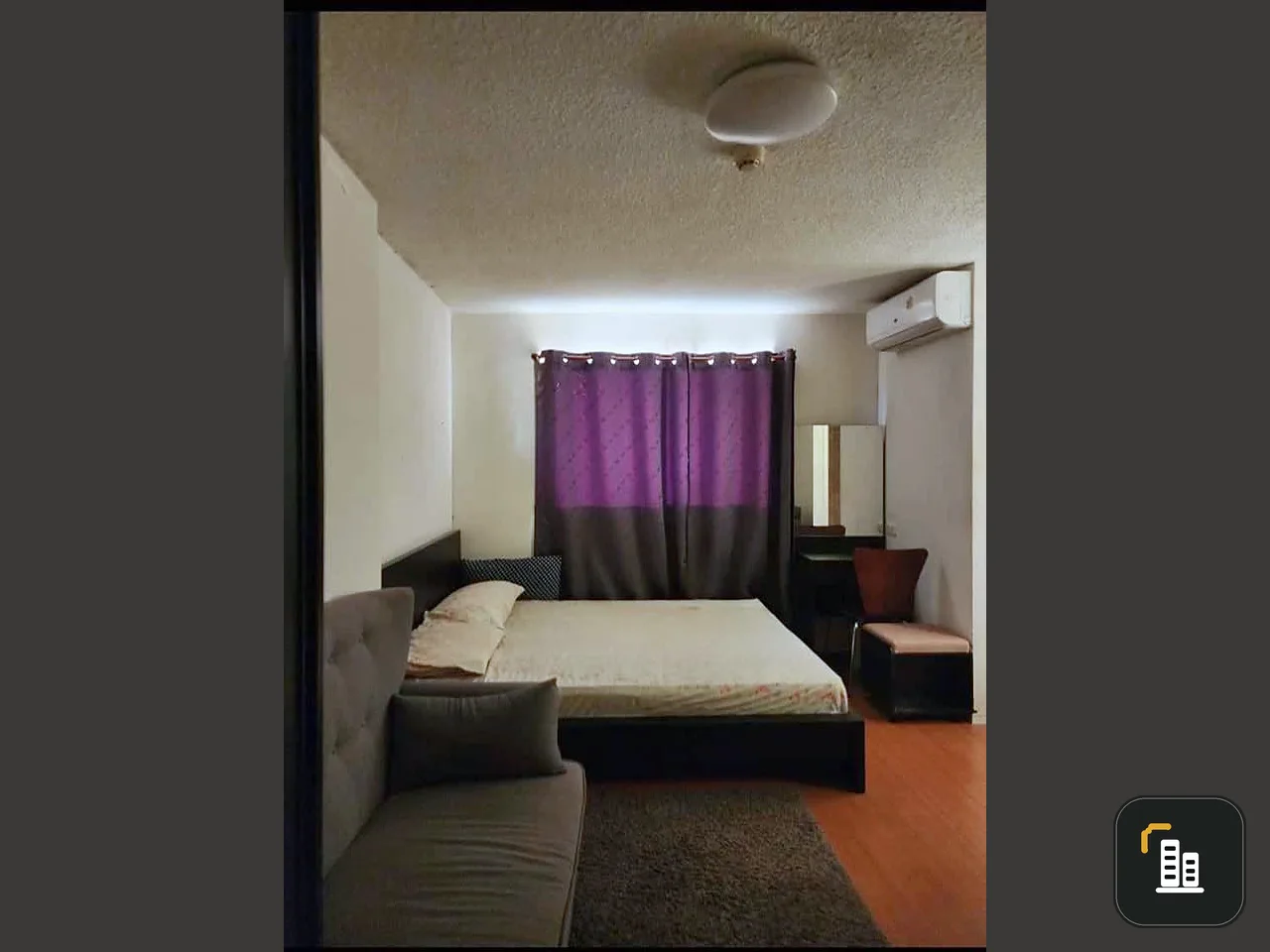 For sale: Lumpini Condo Town Romklao-Suvarnabhumi, Building A1, 6th floor, with furniture. Don't miss it.