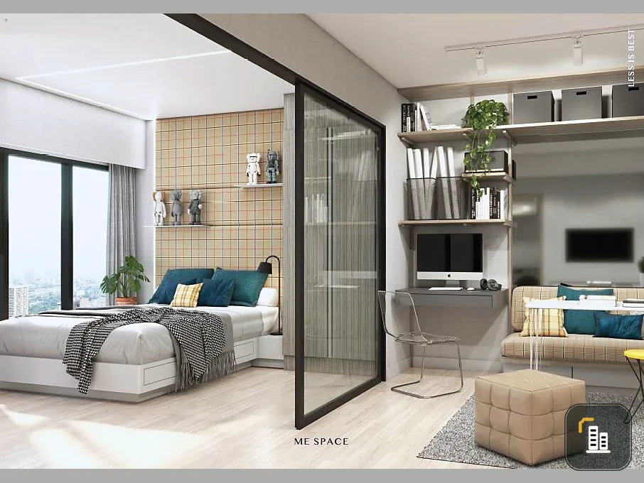 Condo for sale, Noww mega, Building A, room size 25.08 sq m, high floor, very attractive price, reserve now.