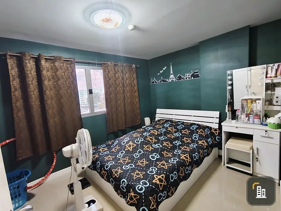 For sale rent: Lumpini Center Nawamin (Happyland Phase 5), 5th floor, near the elevator, fire exit, pleasant green garden view. Hurry and reserve now!