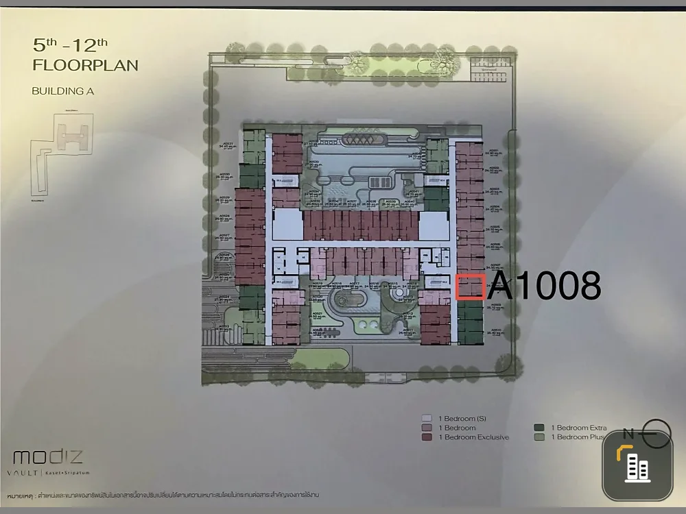 Selling down payment Modiz Vault Kaset Sripatum, 10th floor room, great location in the heart of Kaset-Sripatum area. Hurry, it will be gone soon.