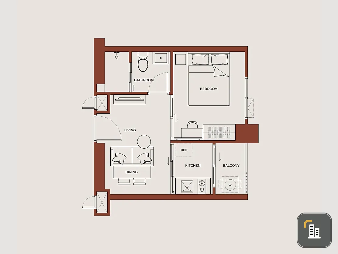 Condo reservation down payment for sale, Metris District Ladprao, 1 Bedroom, 8th floor, pet owners, don't miss out.