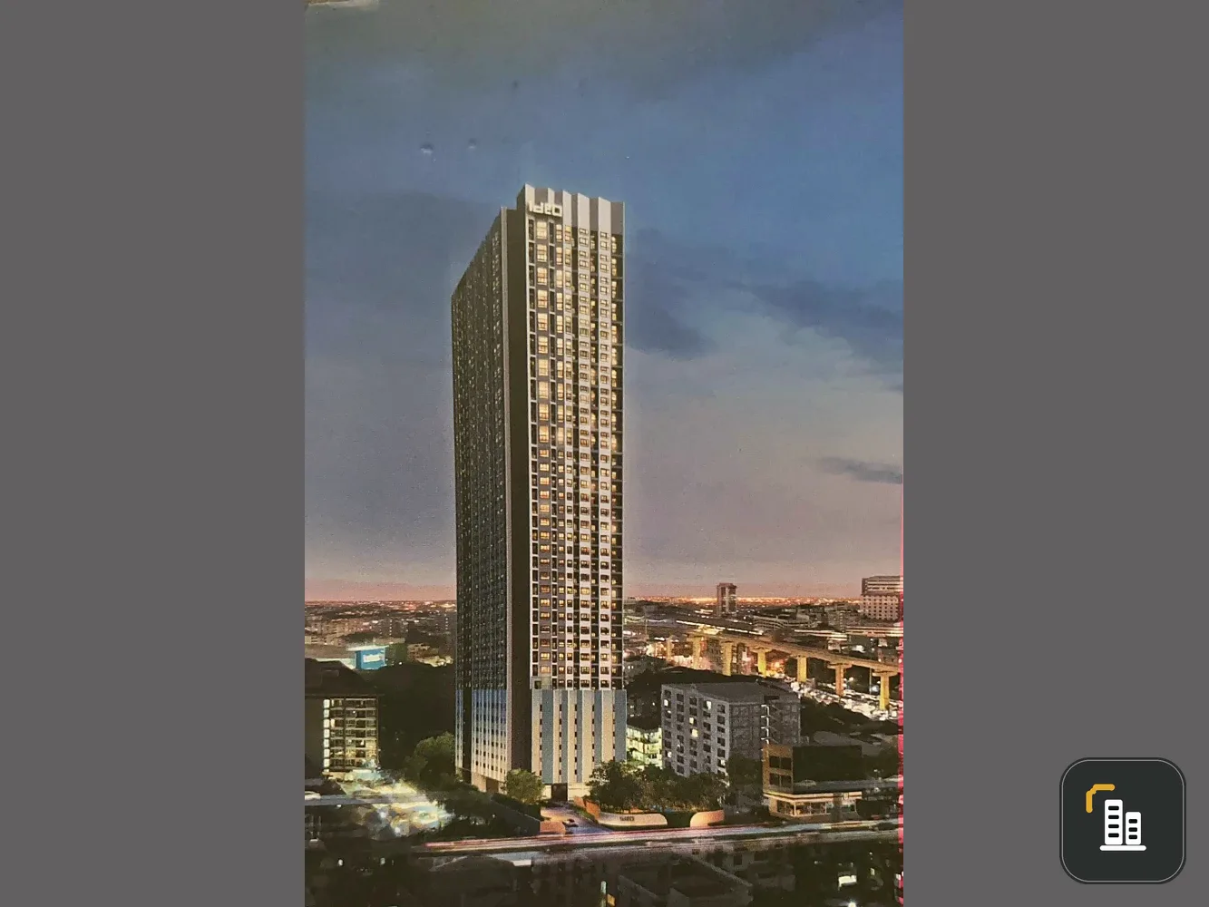 Selling down payment Ideo Ramkhamhaeng - Lam Sali Station, 1 bedroom plus room, 21st floor, beautiful city view, buy now