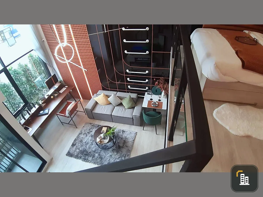 Selling down payment Origin Plug & Play Srinakarin, 19th floor room, Duo space style, high ceiling, not cramped, must reserve