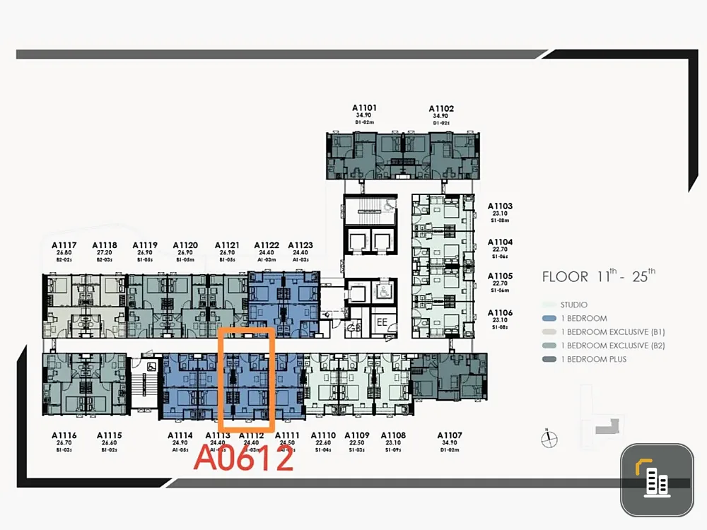 Down payment for sale: Modiz Avantgarde, 1 bedroom, 1 bathroom, nice project, good location, book now