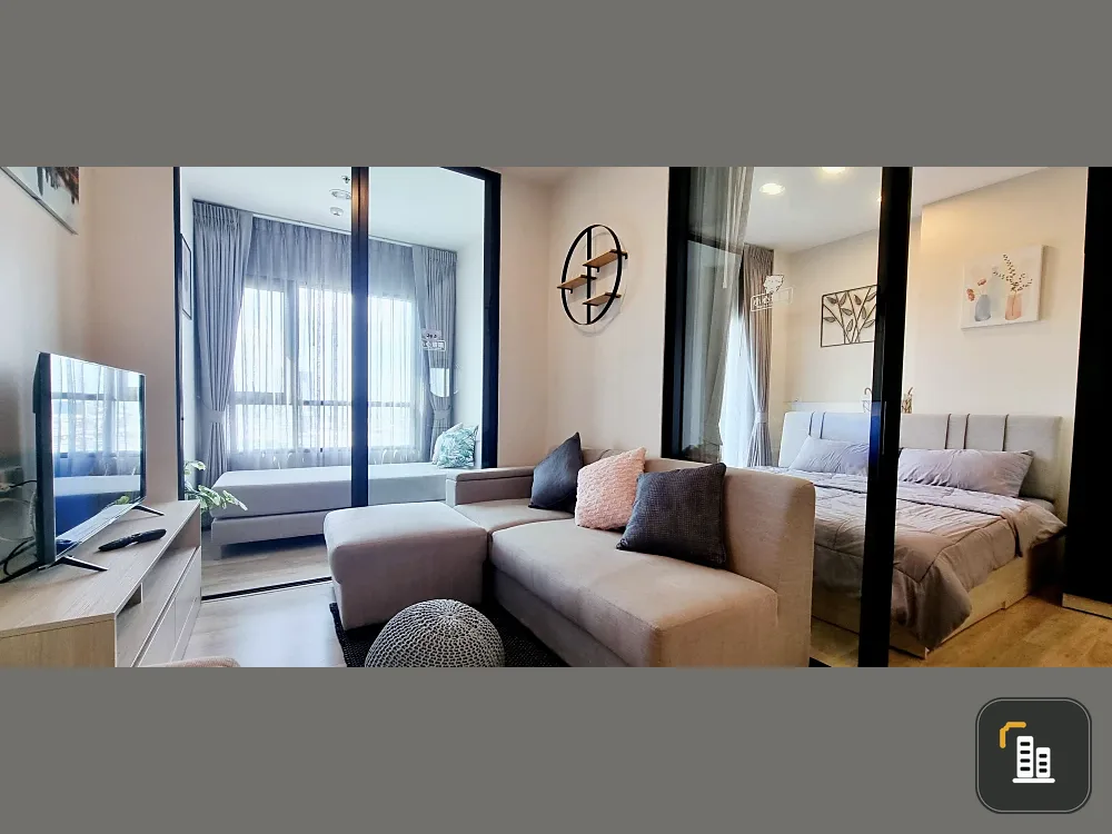 For rent, Niche Mono Mega Space Bangna project, beautiful view room, fully furnished with electrical appliances, ready to move in, reserve now!
