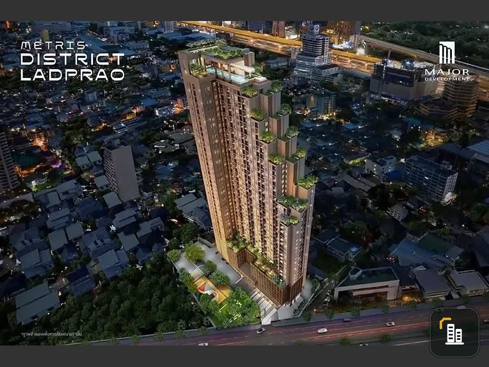 Selling down payment, Matrix District, Lat Phrao, spacious room, 24th floor, high view, if you don't reserve, you'll regret it later.