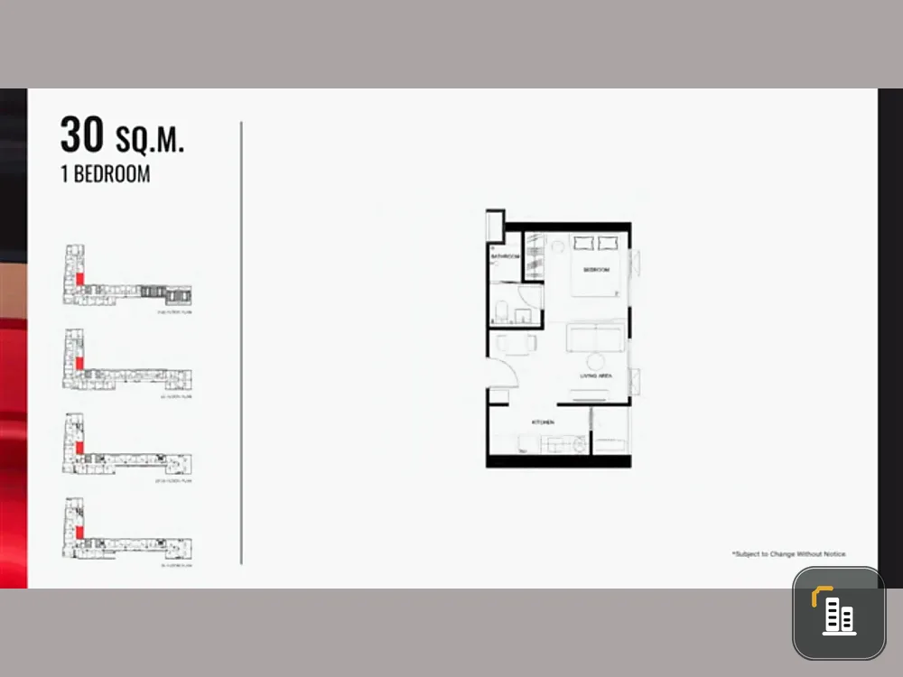 Selling down payment Quintara MHy'Den Pho Nimit, spacious room, lots of usable space, city view from high floor, don't miss it.
