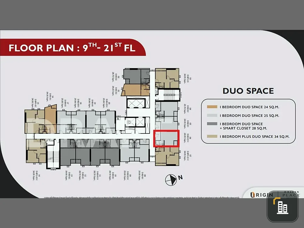 Selling down payment Origin Place Phetkasem One Bedroom Duo Space room, high ceiling, airy, with lots of freebies, must reserve