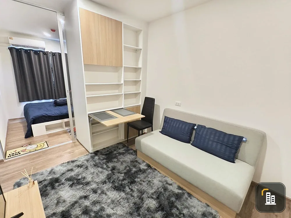 For sale: Sena Kit Srinakarin - Sri Dan, Building B, 5th floor, just the right height, with built-in wardrobes and storage cabinets. Interested? Reser
