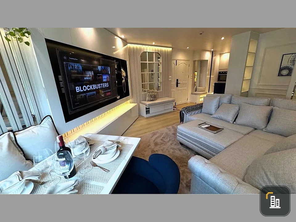Condo for sale, Fortune Town 2, Narathiwat 24, spacious room, comfortable, decorated in a simple and luxurious style, complete facilities, good like t