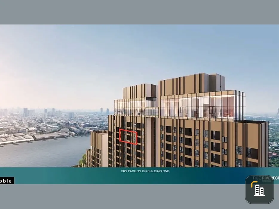 Selling down payment NUE RIVEREST Ratburana, 28th floor, Chao Phraya River view, good project, worth living, reserve now.