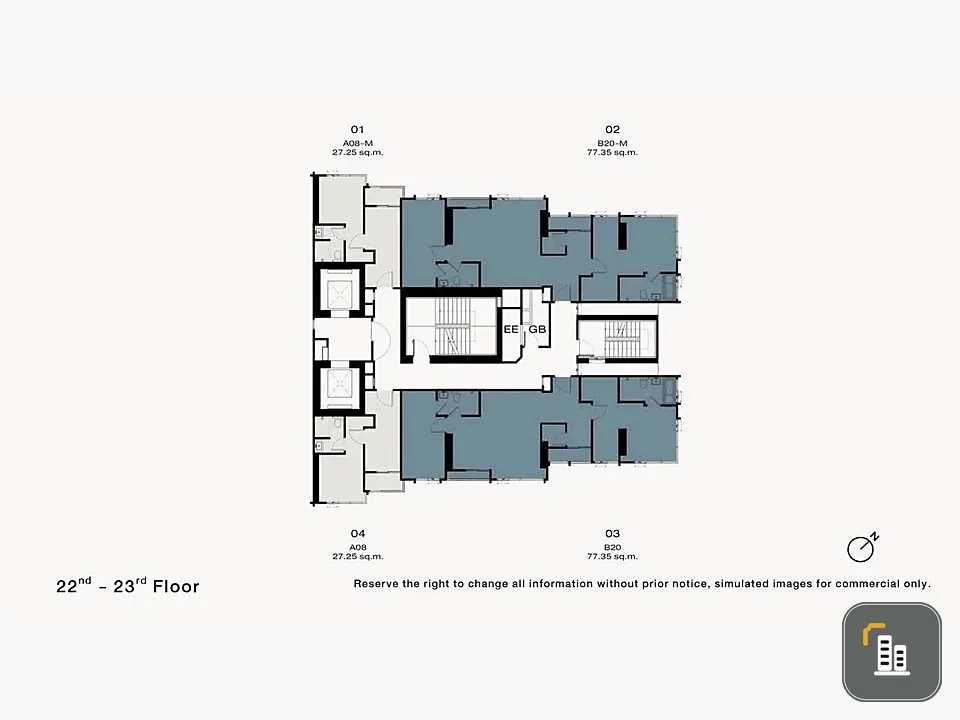 Selling down payment Nue Riverest Ratburana, 22nd floor, wide river view, good project, great location, book now