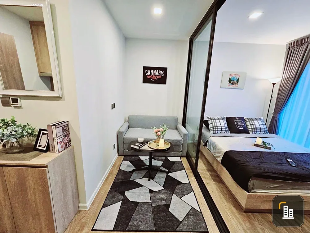 For rent: Modiz Sukhumvit 50, 7th floor, Building B, 1 bedroom, fully furnished, ready to reserve now.