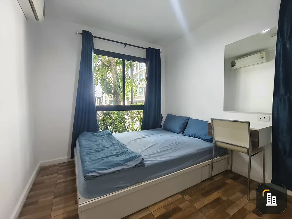 For rent: i Condo Salaya, spacious room, lots of usable space, comes with complete electrical appliances and furniture. Book now.