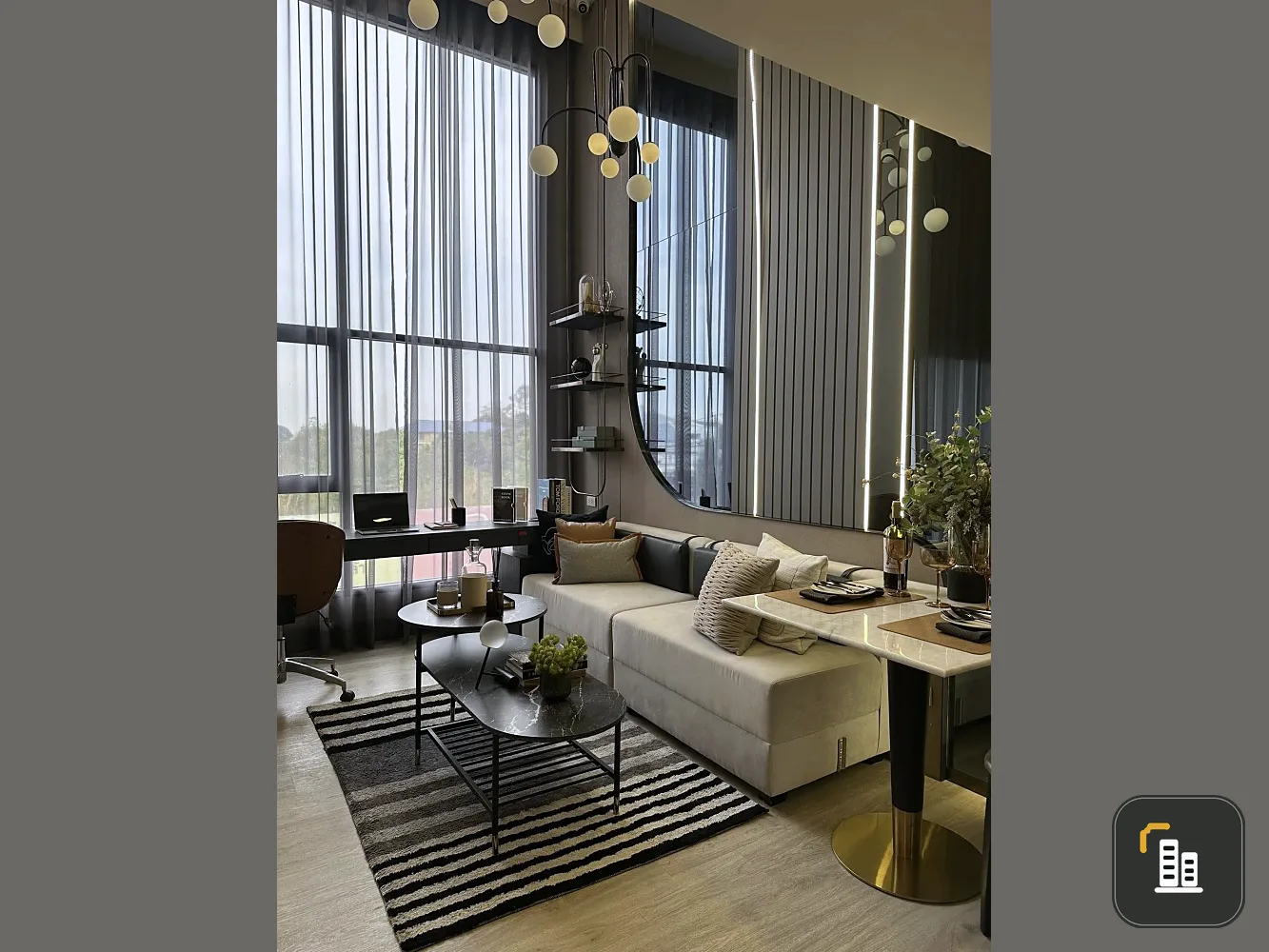 Down payment for sale: Origin Place Ramkhamhaeng 153, very good location, pets allowed, view of the Orange Line, must reserve.