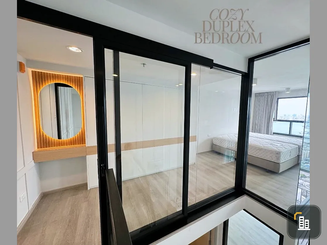 For rent!! Ideo Charan 70 - Riverview, 34th floor, Rama 8 Bridge view, full facilities, ready to move in, hurry up and book now!!