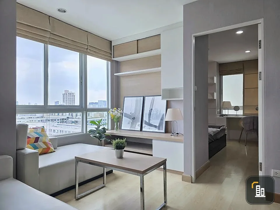 For sale, for rent, Premsiri Boutique Park Kaset-Nawamin, spacious room, 2 bedrooms, fully furnished, with city view, don't miss it.