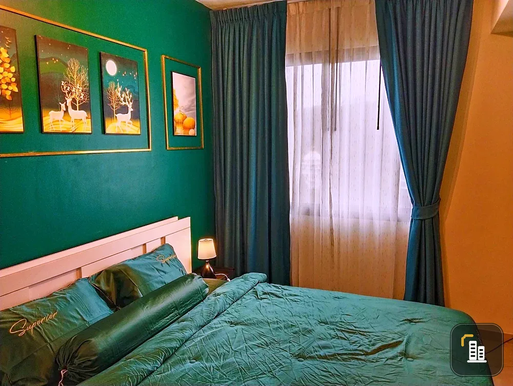For rent Unixx South Pattaya with full mountain view, decorated in green tones, super cool tones. Book now and you won't be disappointed.