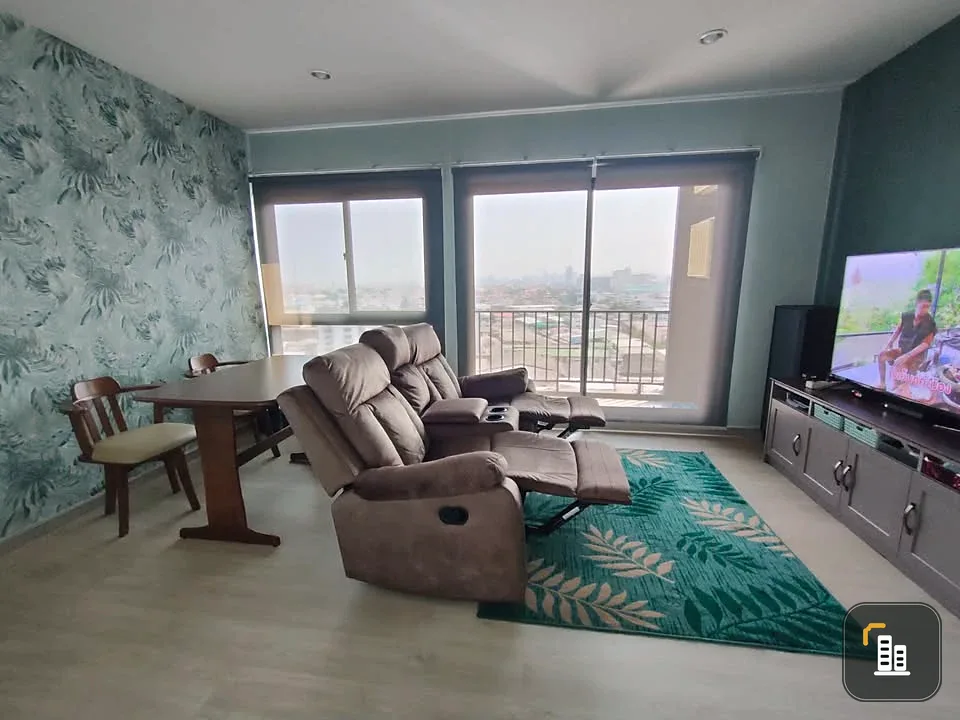 For sale: The Parkland Phetkasem - Tha Phra, corner room, 2 bedrooms, decorated in soothing colors, north-facing room, cool breeze all the time, must