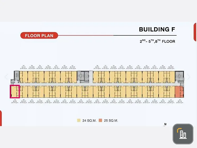 Selling down payment at The Origin Bangkae, a building where pets are allowed, corner room, edge building, view facing out, so private, if you don't b