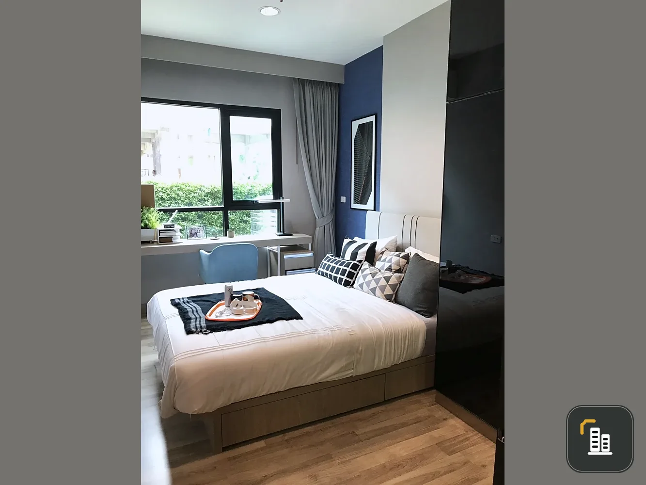 For rent!! Niche Mono Sukhumvit-Bearing condo, 8th floor, fully furnished, complete common area, don't miss it!!