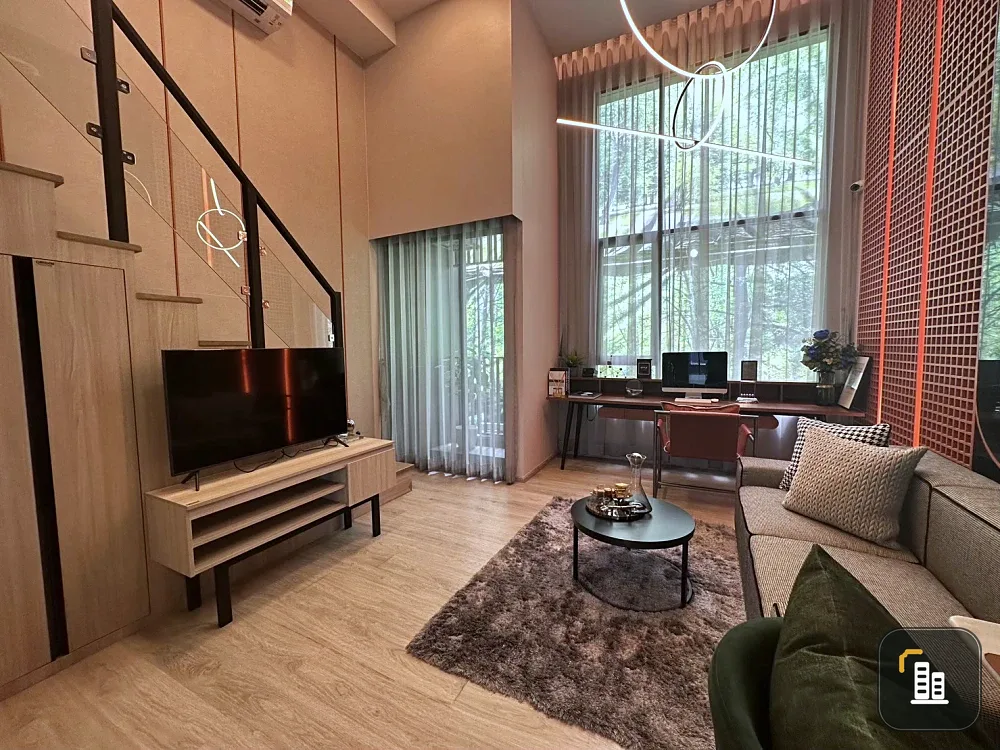 Down payment for sale Origin Plug & Play Srinakarin, 19th floor, open view, garden view + city view, open, no buildings blocking, reserve now