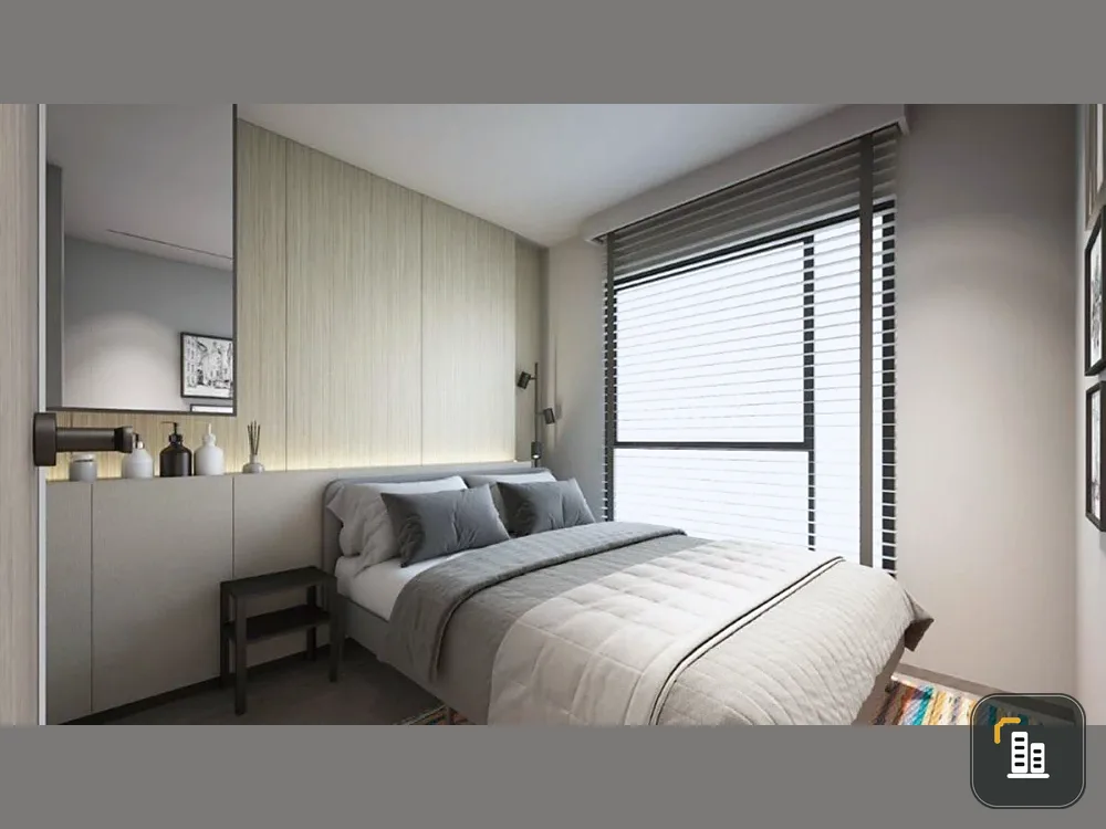 For rent: Rich Point at BTS Wutthakat, 3rd floor, corner room, fully furnished, nice to live in, book now, don't wait.
