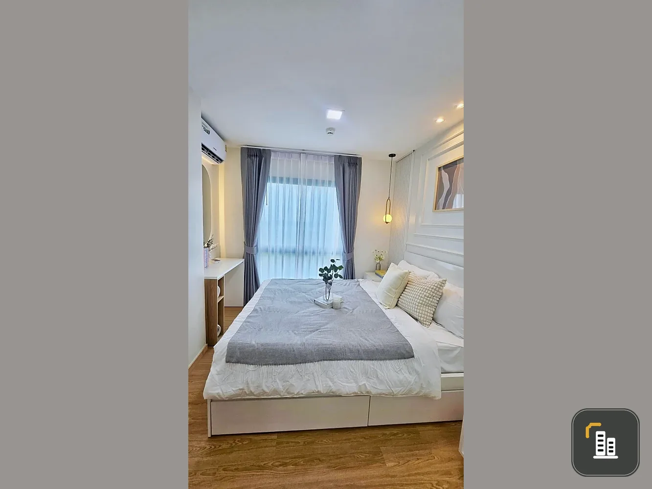 For sale 𝙸 𝙲𝚘𝚗𝚍𝚘 𝙽𝚐𝚊𝚖𝚠𝚘𝚗𝚐𝚠𝚊𝚗 2 rooms decorated in a minimalist style, clean white tones, complete facilities, hurry and book now befo