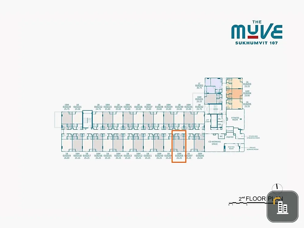 Selling down payment THE MUVE Sukhumvit 107, 2nd floor, good project, nice location, interested, hurry and reserve now, don't wait.