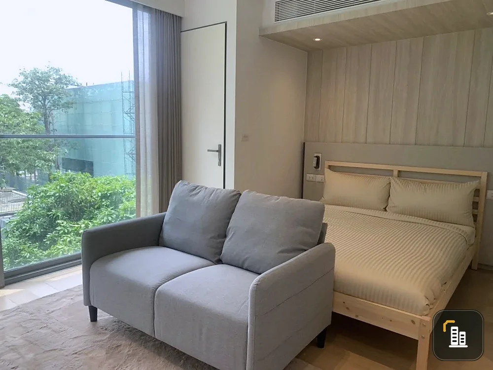 For rent: SCOPE Promsri, corner room with privacy, decorated in a controlled tone, comes with complete furniture, don't miss it.