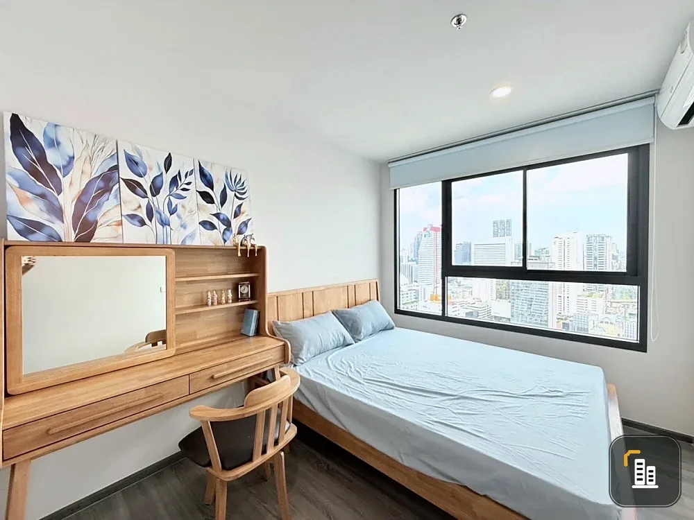 For rent, Ideo Chula Samyan, high floor, 2 bedrooms, stunning city view, ready to move in