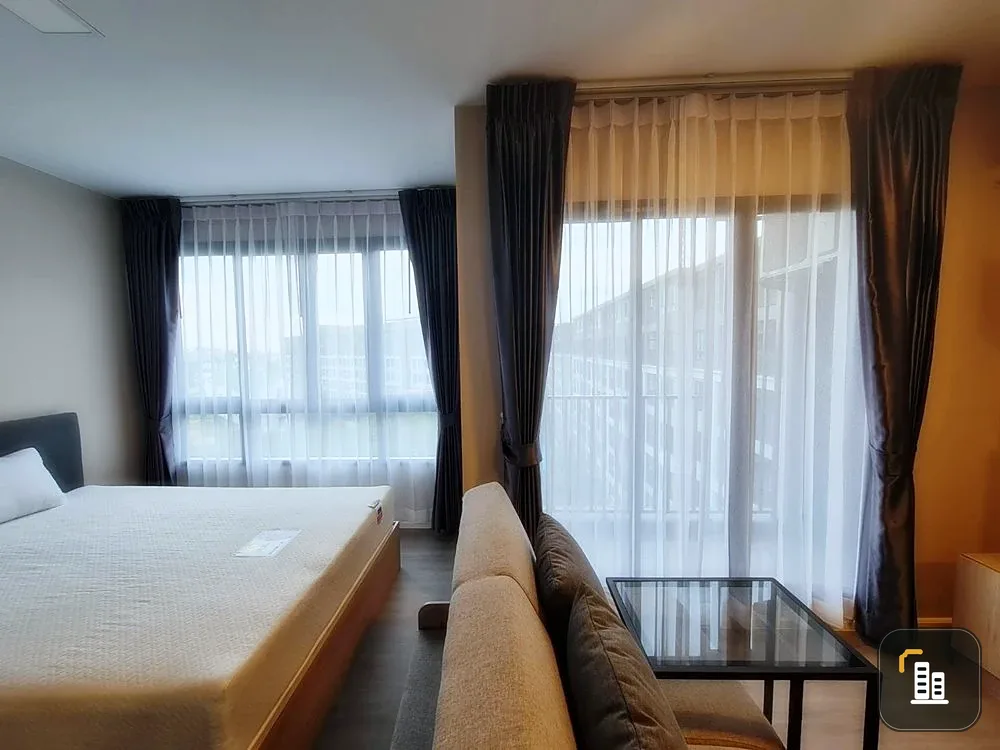 For rent!! D Condo Hideaway Rangsit Phase 4, 7th floor, Building A, swimming pool view, bring your bags and move in immediately, don't miss out!!