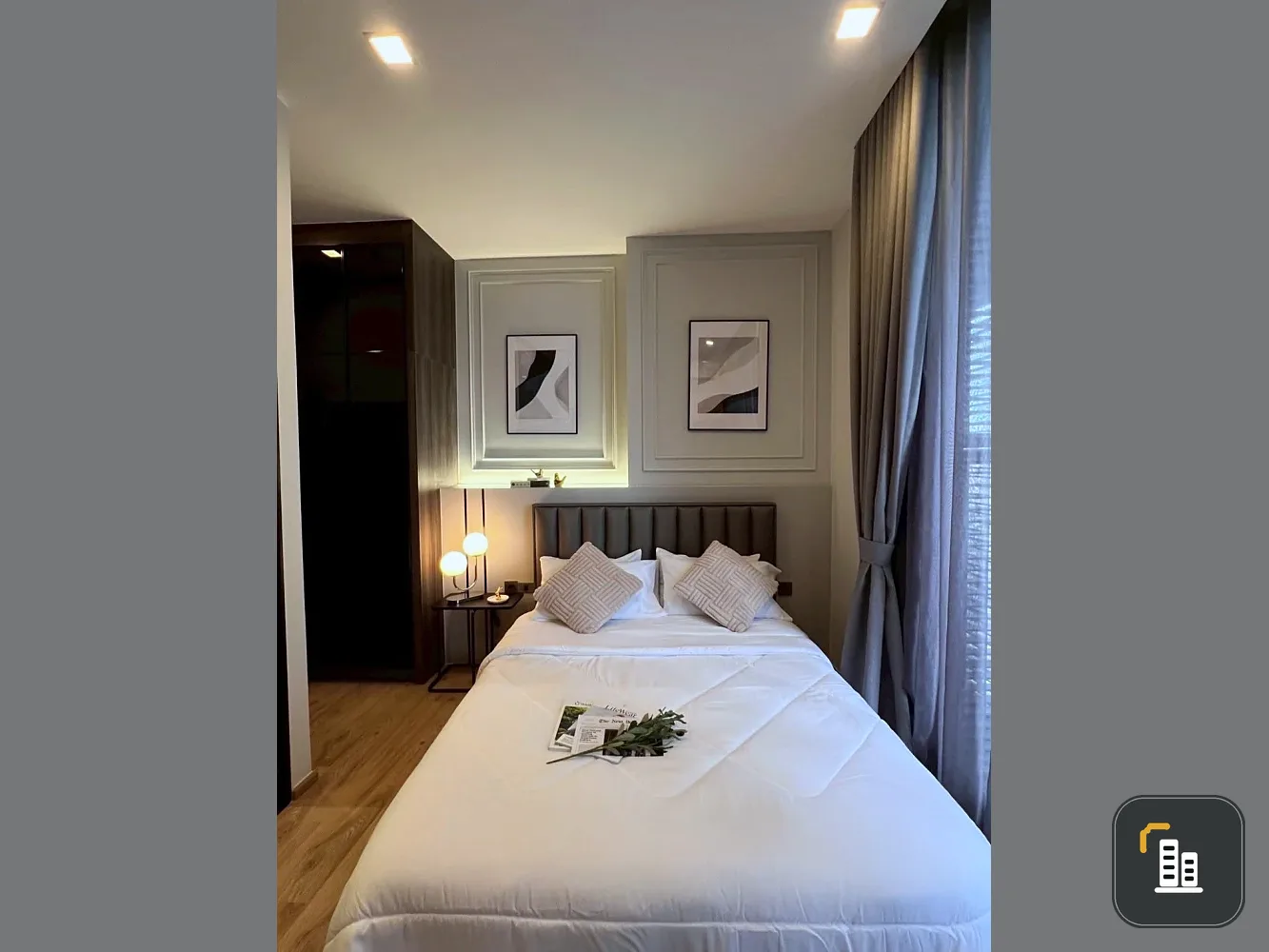 For rent condo Noble Around Ari, furnished room, ready to move in, 29th floor, high view, convenient, complete here, move now