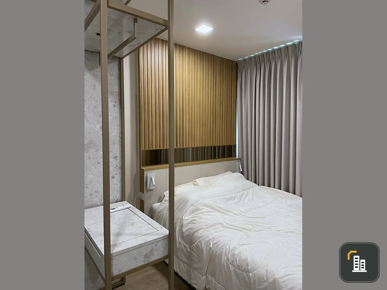For rent: The Nest Chula Samyan, Building B, corner room, with parking, swimming pool view, fully furnished, built-in, book now