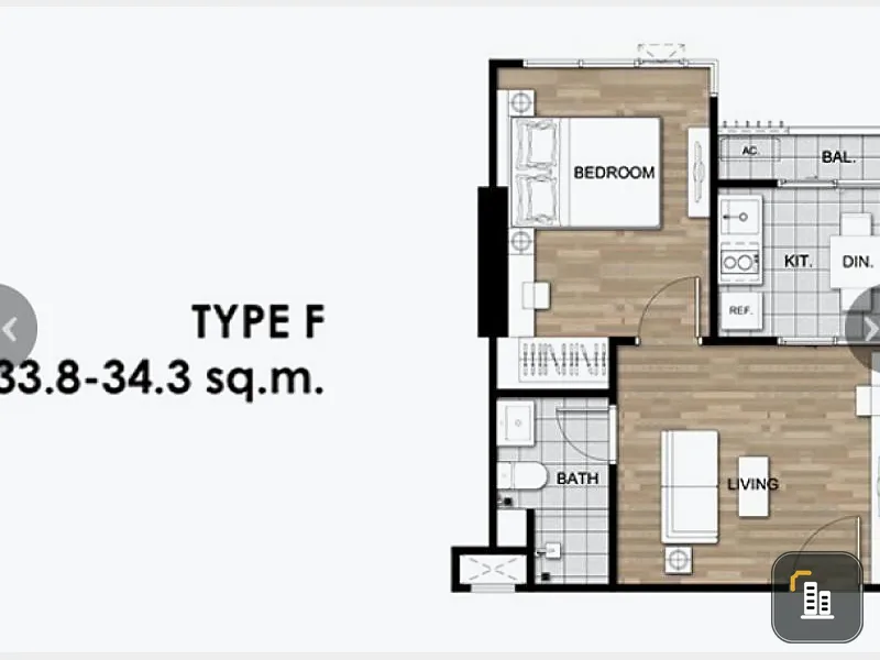 Condo for sale down payment Metro Sky Wutthakat, 1 bedroom, 15th floor, near BTS. Book now. Don't let it slip away.