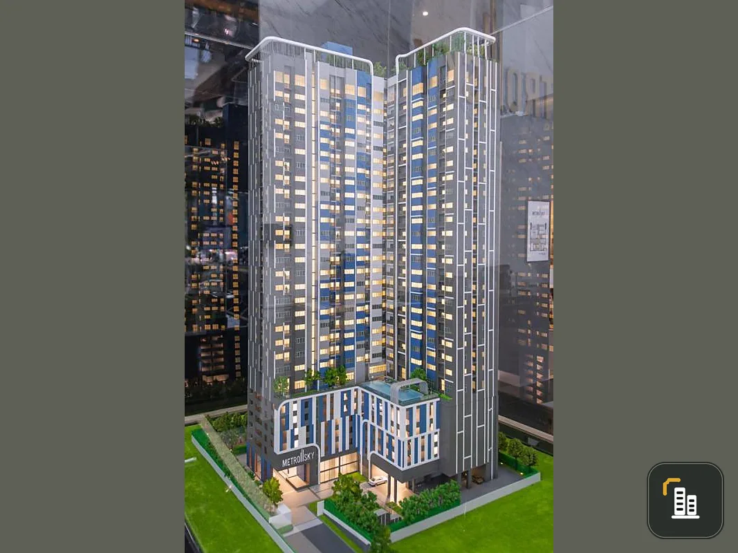 Condo for sale down payment Metro Sky Wutthakat Studio room size 21.6 sq m. New condo, good atmosphere, cute price. Book now.