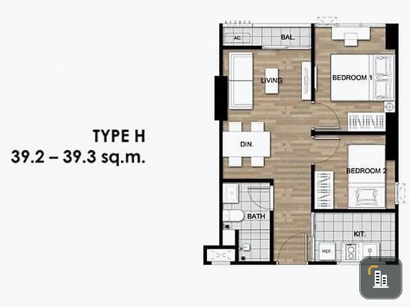 Corner room, down payment for sale, Metro Sky Wutthakat, 2 bedrooms, 19th floor, city view, near BTS, affordable price, hurry up