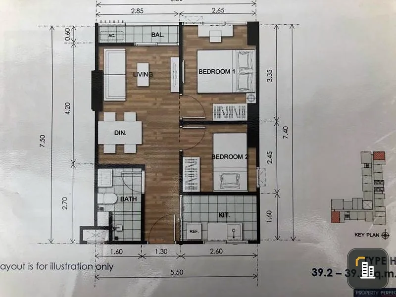 Condo for sale, down payment, Metro Sky Wutthakat, 14th floor, size 39.20 sqm. Wow city view Ready for free gifts. Book now.