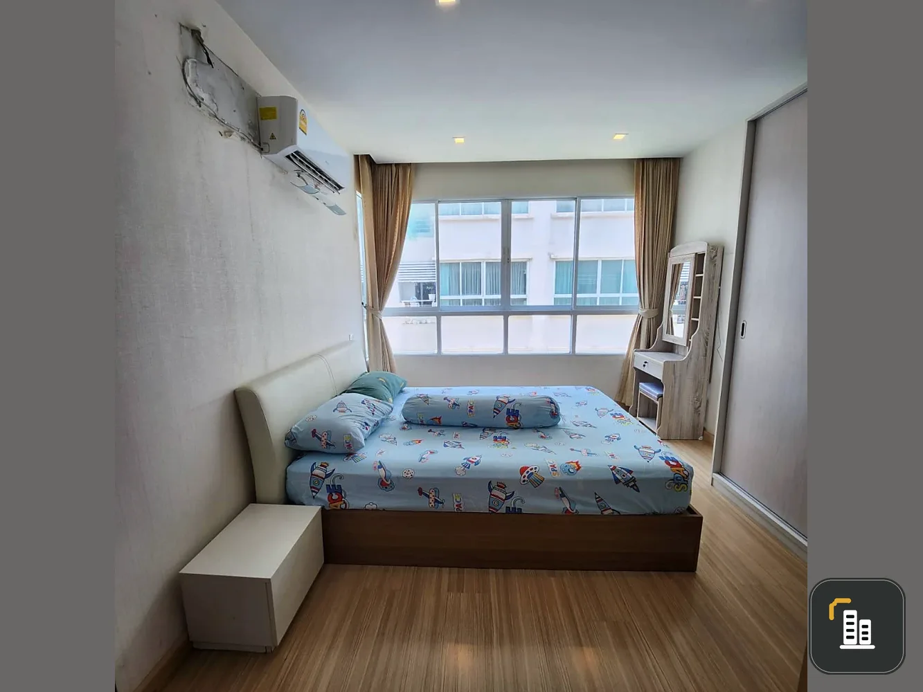 For sale, for rent!! Happy Condo Lat Phrao 101, 4th floor, Building D, nice room, fully furnished, ready to move in, hurry up and book now!!