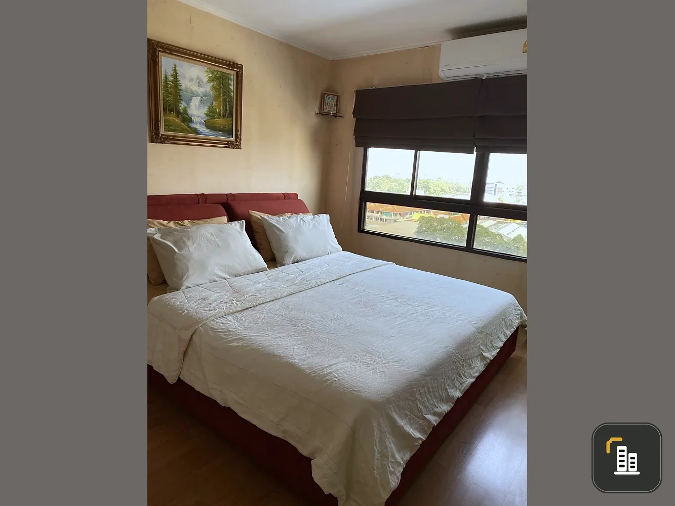For rent: Lumpini Ville Sukhumvit 77, 9th floor, large usable area, fully furnished, nice to live in, river view, don't miss it.
